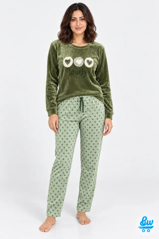 بيجامة COCO Home wear حريمي شتوي قطيفة قطعتان - 741